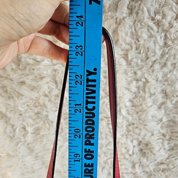 Michael Kors Women's Red Leather Crossbody Bag - Picture 6 of 14